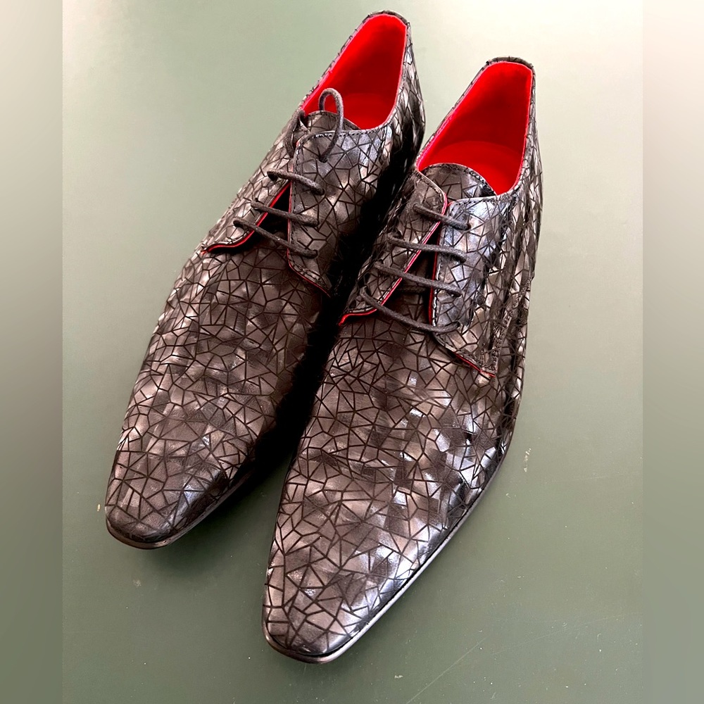 Fertini Men’s Leather Lace-up Dress Shoes